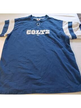 NFL Team Apparel Indianapolis Colts Men's Blue Shirt Long Sleeve Size Large